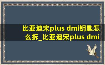 比亚迪宋plus dmi钥匙怎么拆_比亚迪宋plus dmi钥匙怎么拆电池